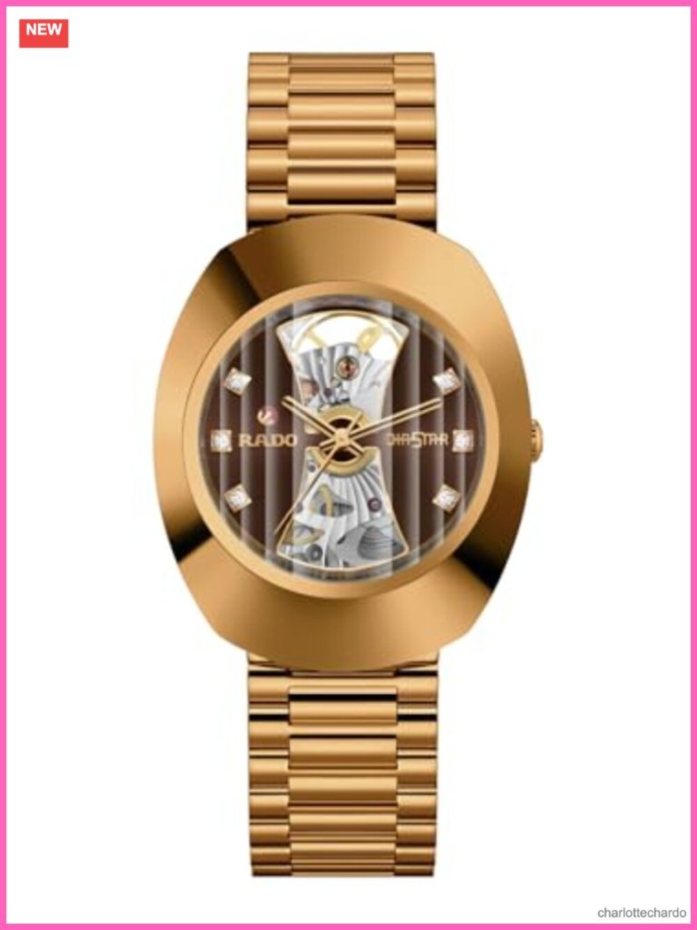 Luxury Swiss Automatic Watch Sapphire Crystal Foldover Clasp